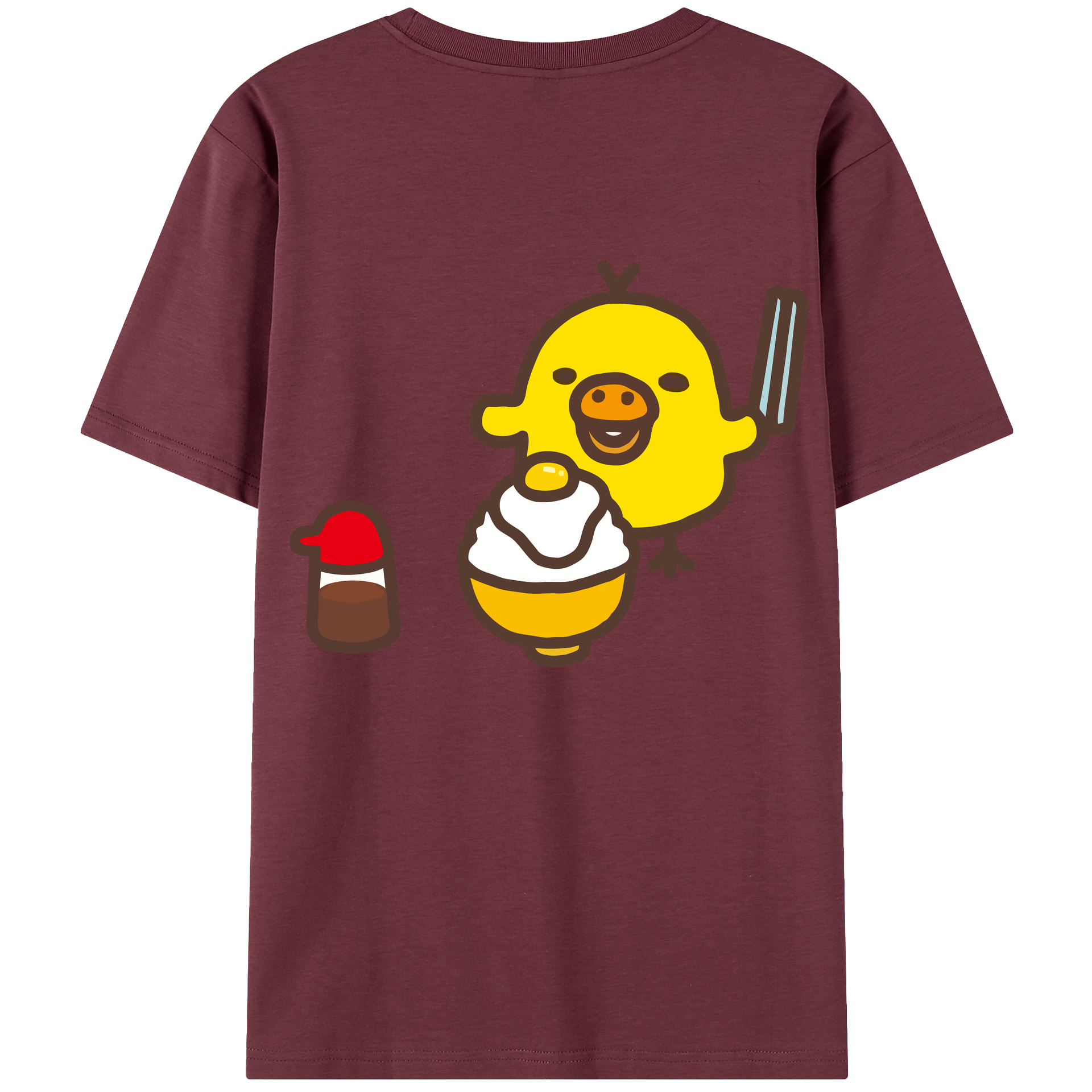 （画像用） リラックマ リラックマ キイロイトリ Rilakkuma Korilakkuma Kiiroitori 綿100％半袖Tシャツ（背面プリント）